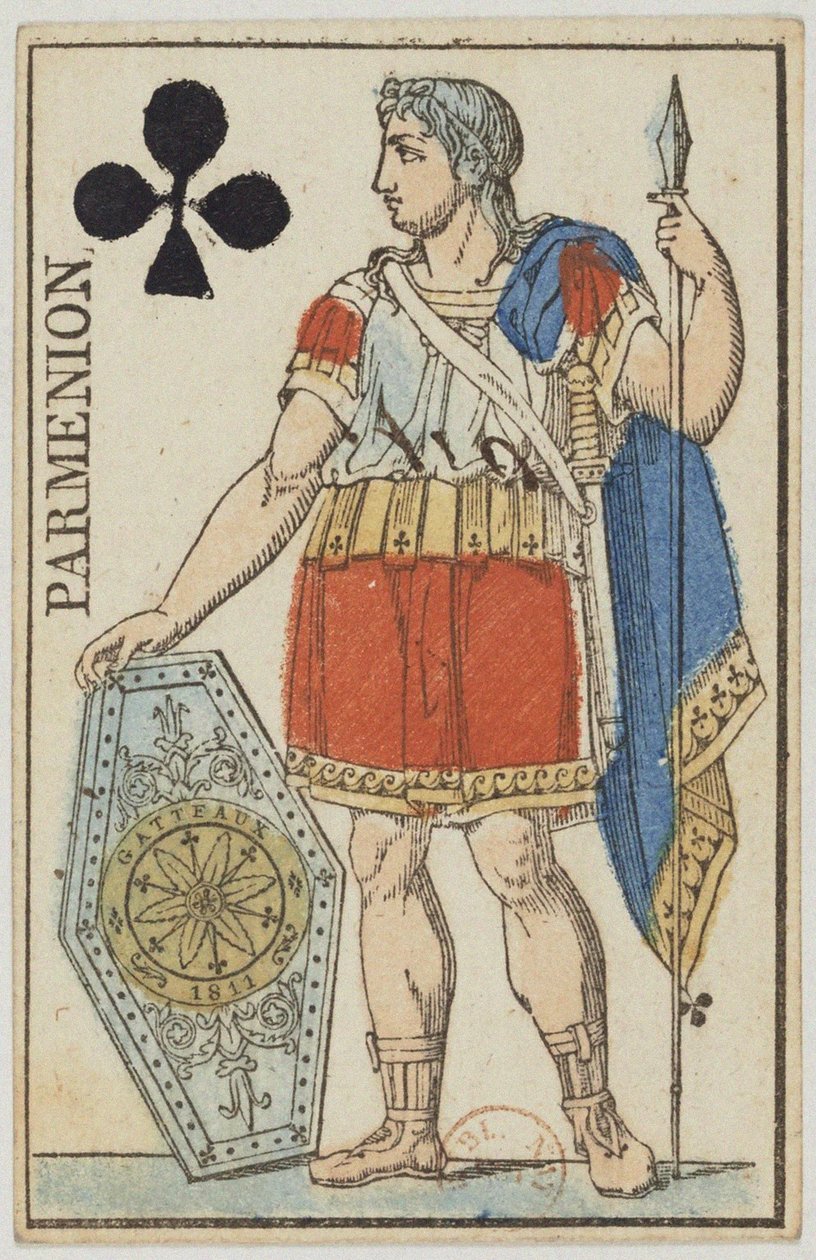 Parmenion. Od: Olověné karty z balíčku na portrétu Impéria, 1811. od Nicolas Marie Gatteaux