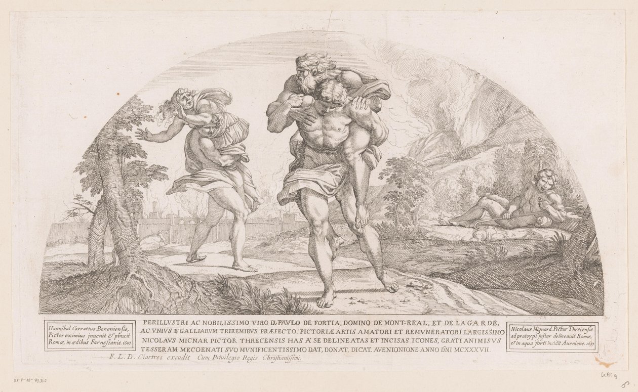 Amphinomus a Anapias Příběhy z Odyssey (název série) od Nicolas Mignard
