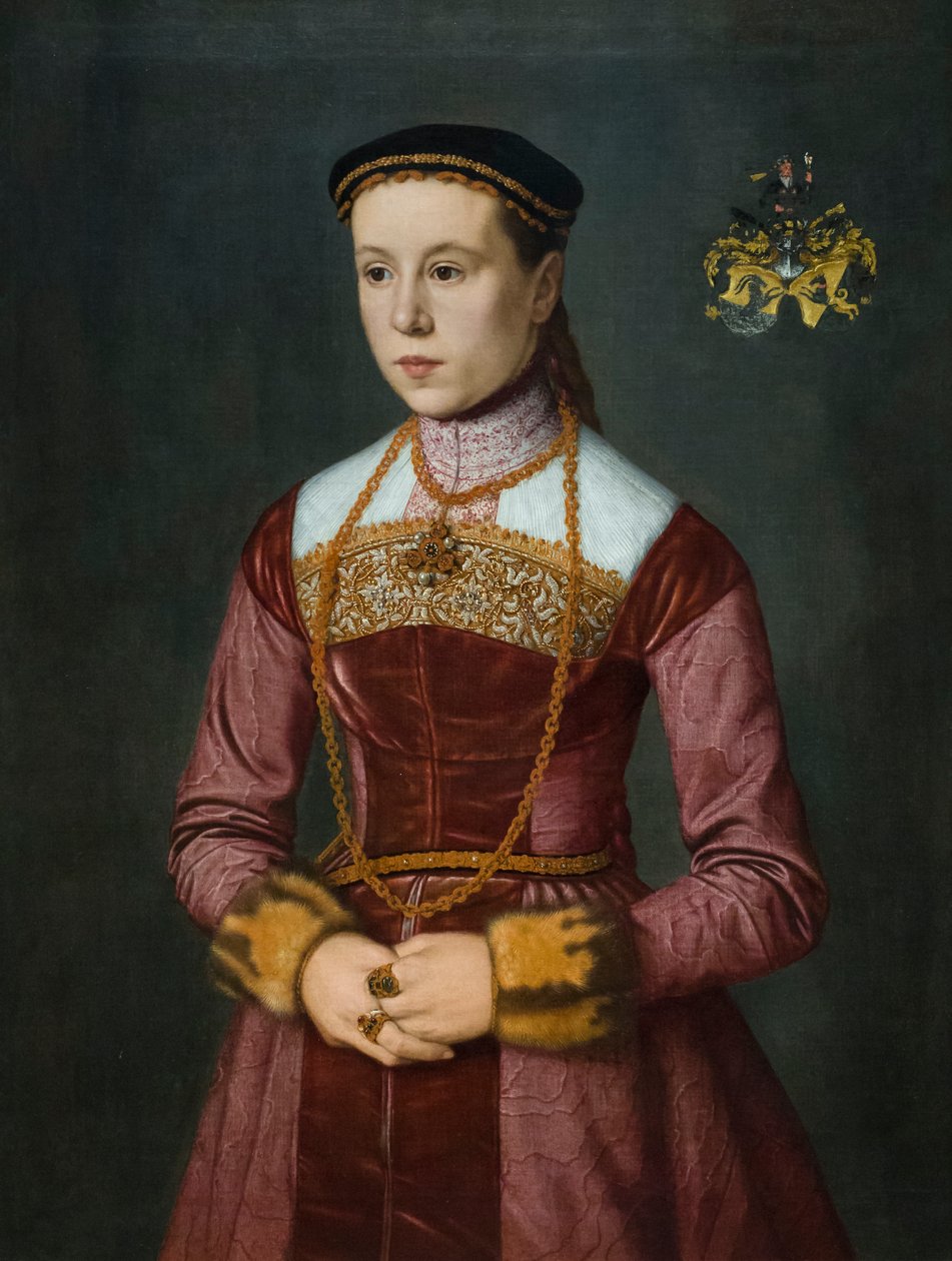 Susanna Stefanová, manželka Wolfganga Furtera, počátek 60. let 15. století (olej na plátně) od Nicolas Neufchatel