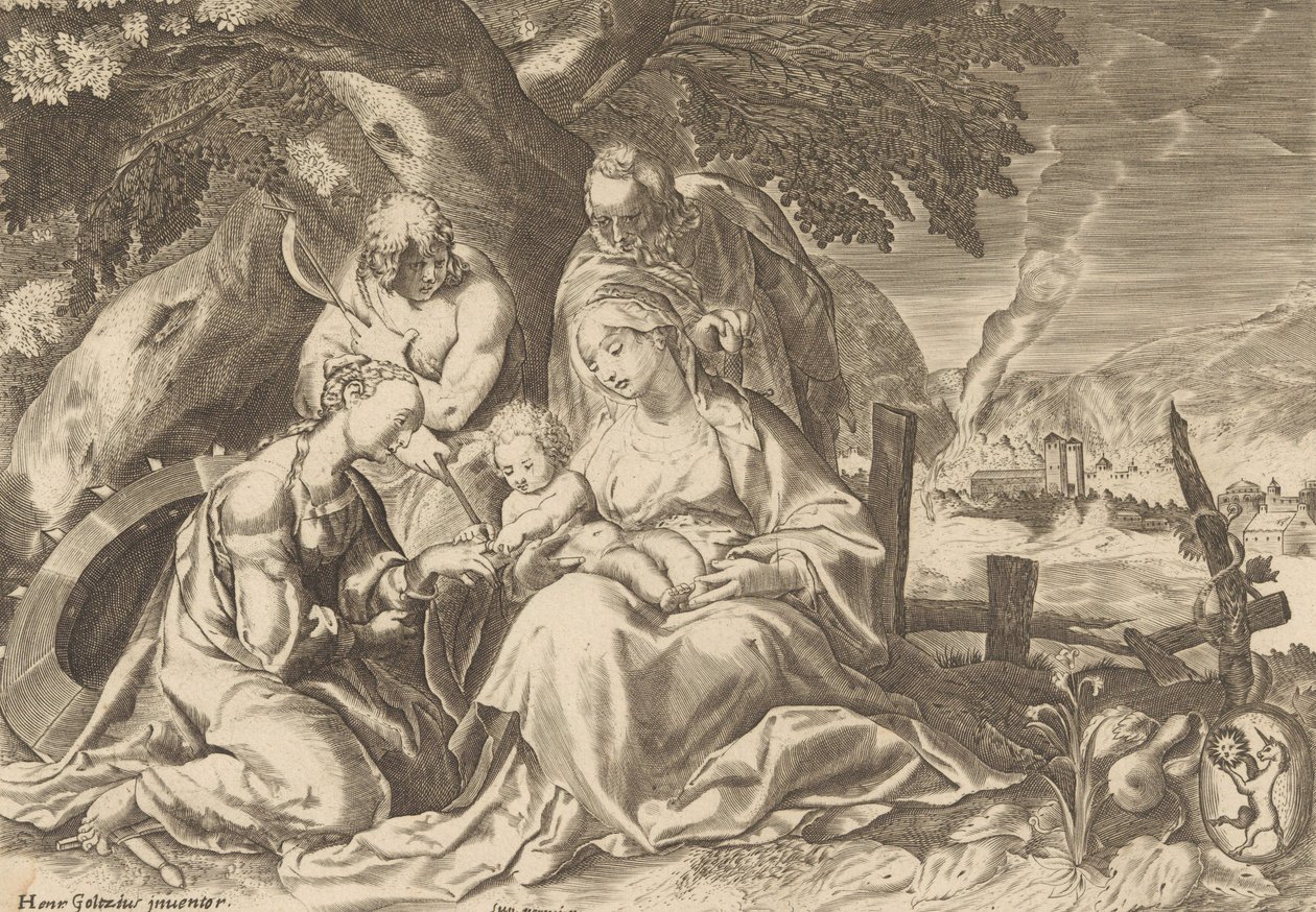 Zasnoubení svaté Kateřiny. od Nicolas Perrey