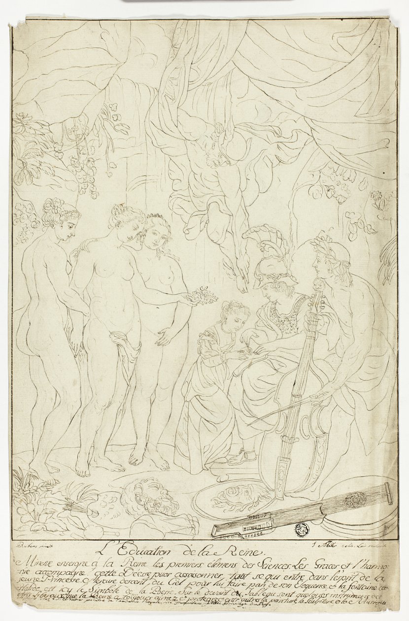 Vzdělání Marie de Medicis od Nicolas Pierre Loir