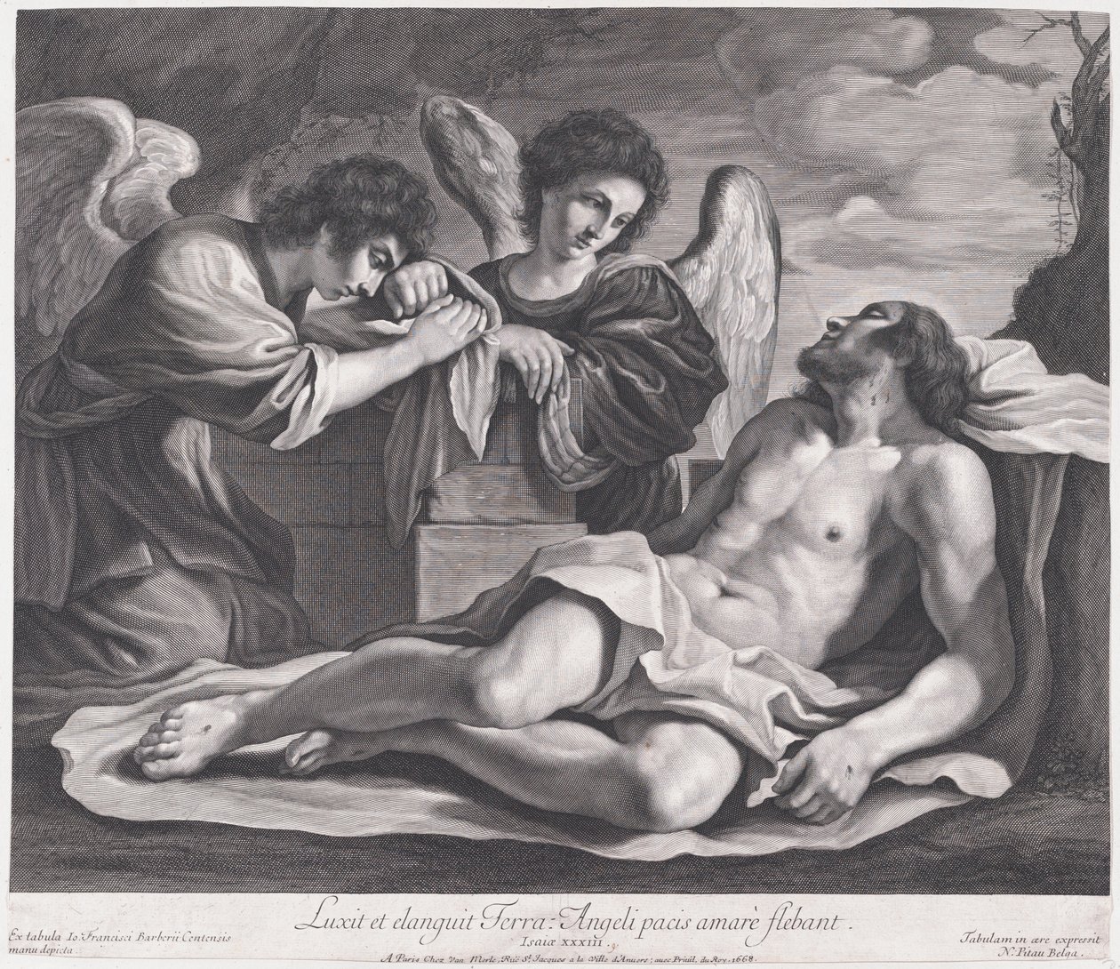 Andělé truchlí nad mrtvým Kristem, ca. 1690-1720, ca. 1690-1720. od Nicolas Pitau