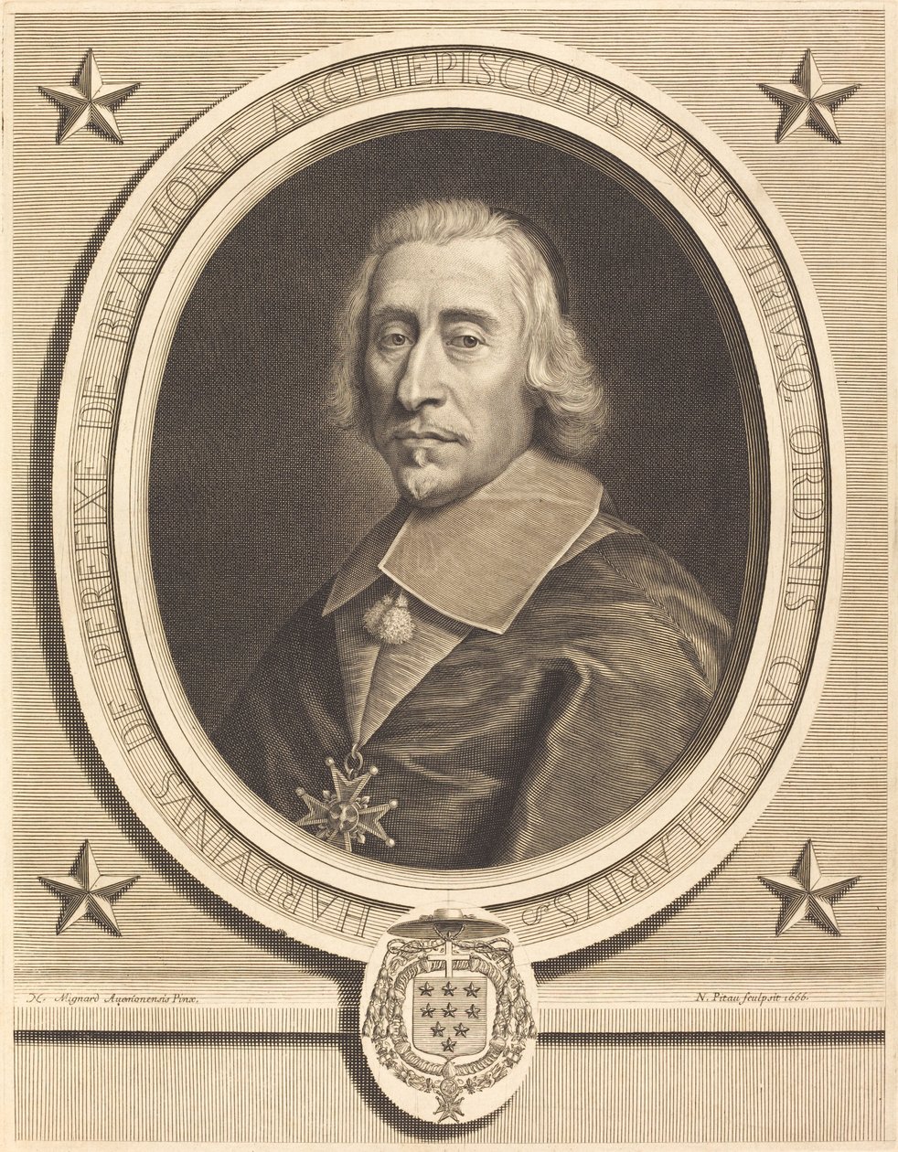 Perefixy de Beaumont od Nicolas Pitau I after Pierre Mignard I