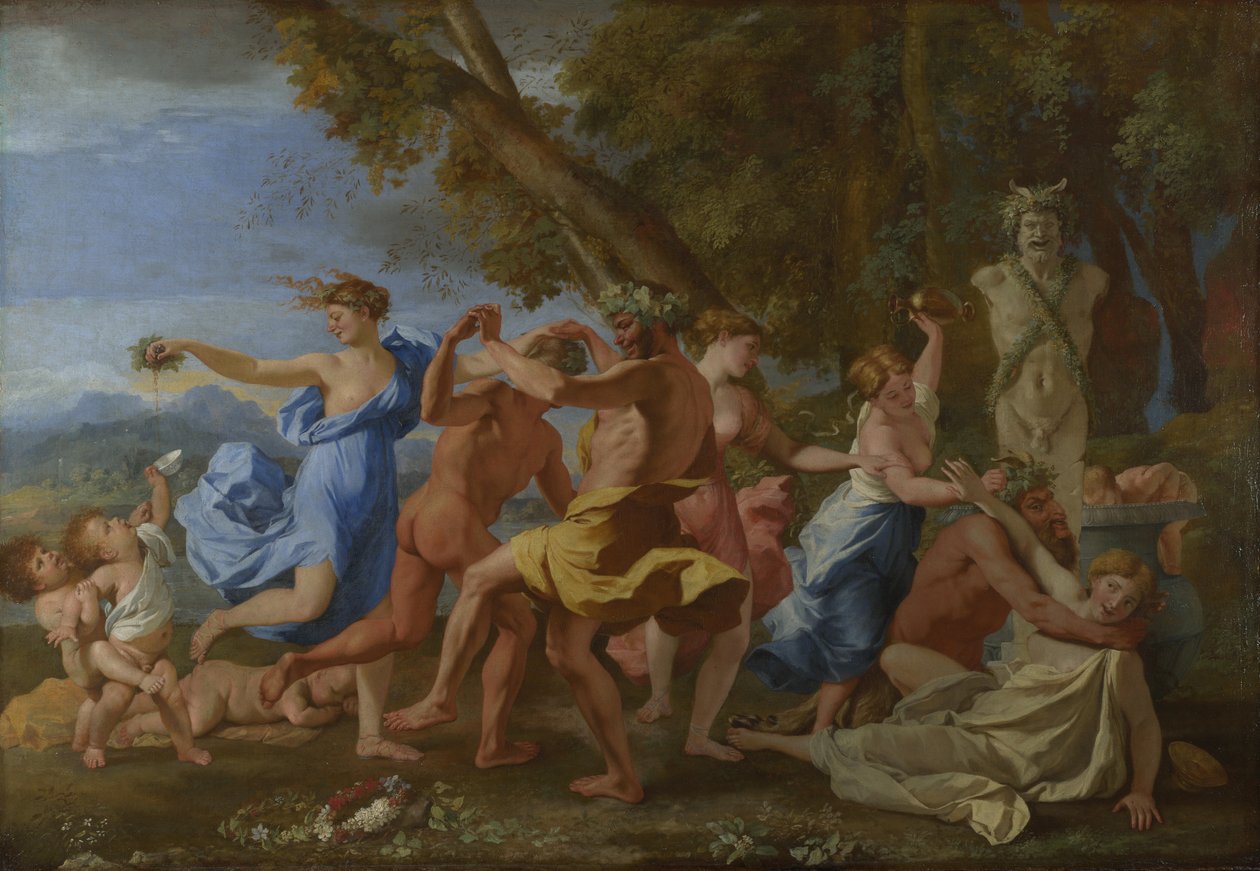Bacchanalian Revel before a Herm, 1632 od Nicolas Poussin