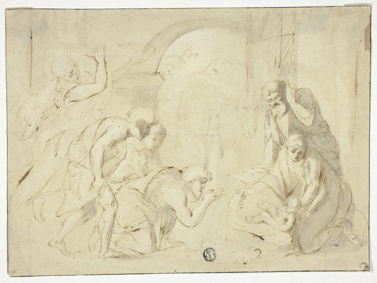 Klanění pastýřů od Nicolas Poussin