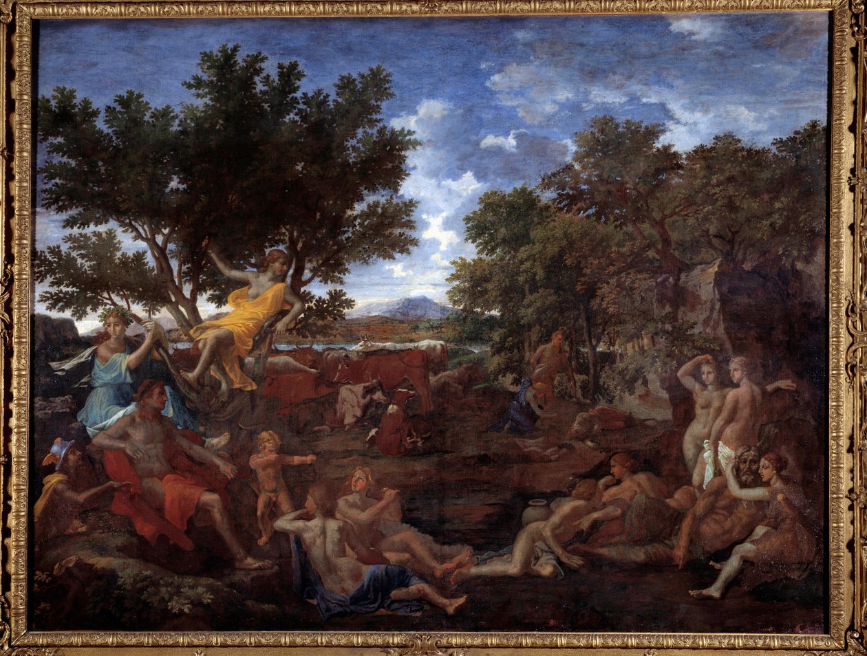 Apollo zamilovaný do Daphne. Obraz Nicolase Poussina od Nicolas Poussin
