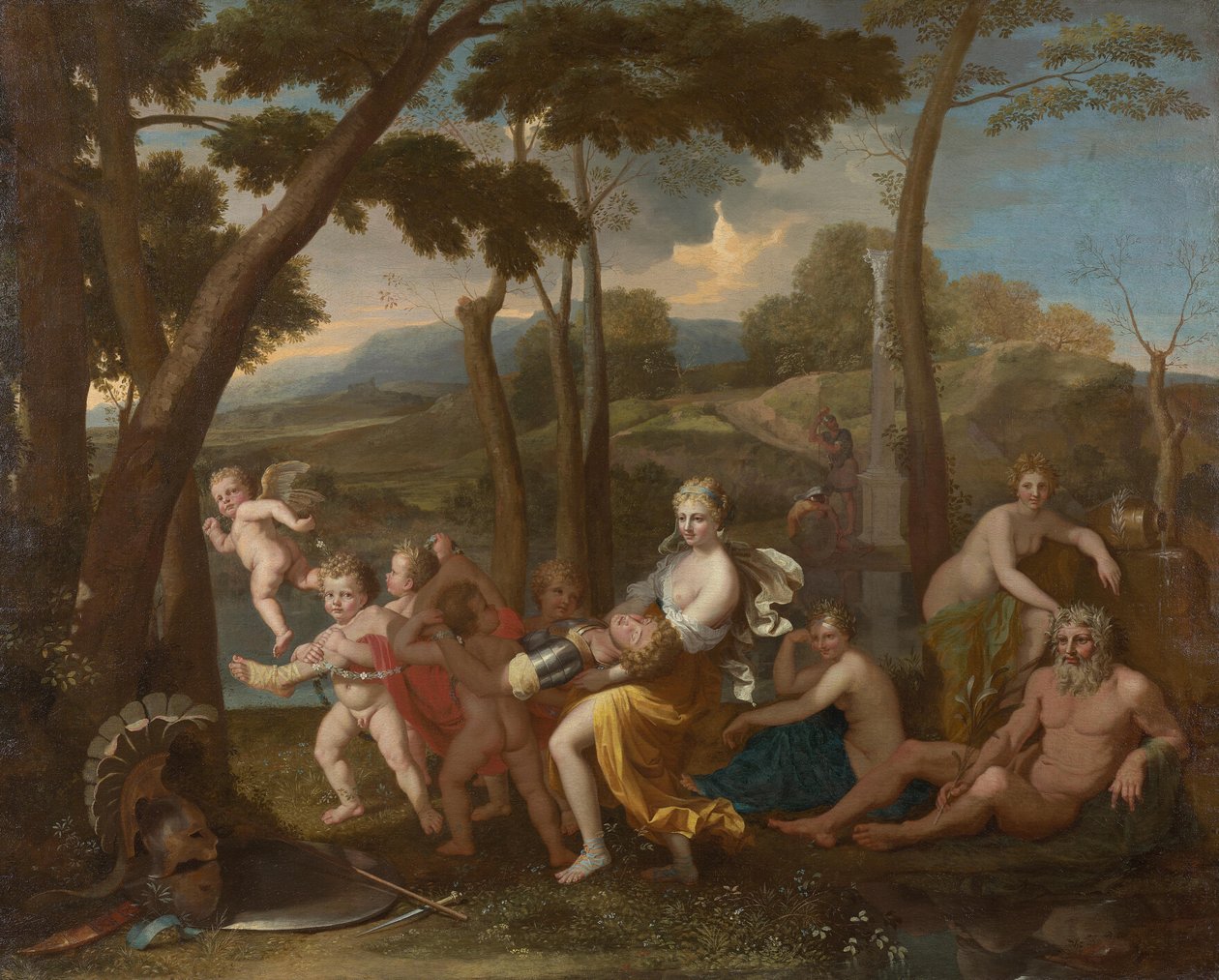 Armida unáší spícího Rinalda od Nicolas Poussin
