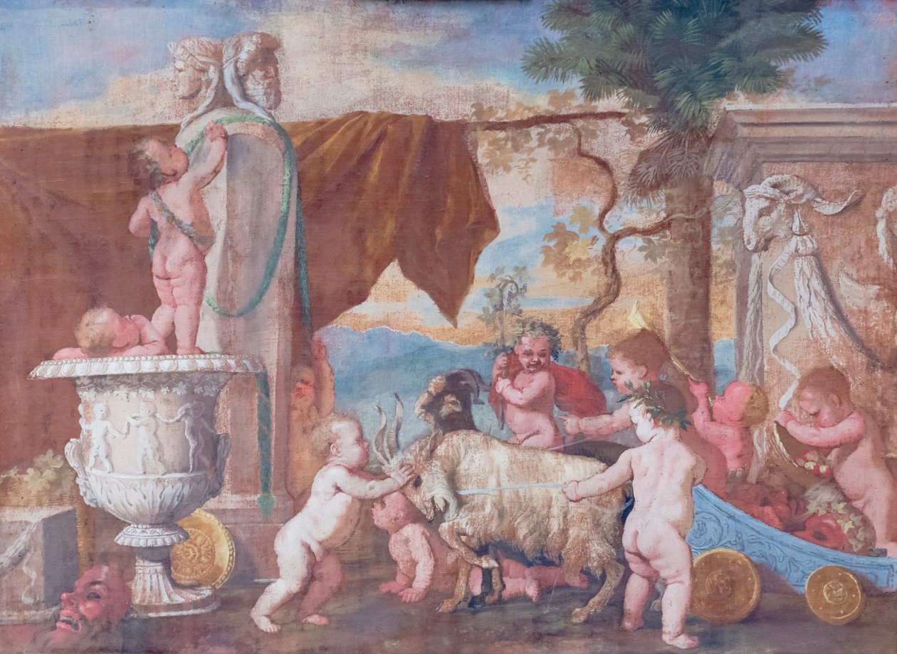 Bakchanal s andělíčky od Nicolas Poussin