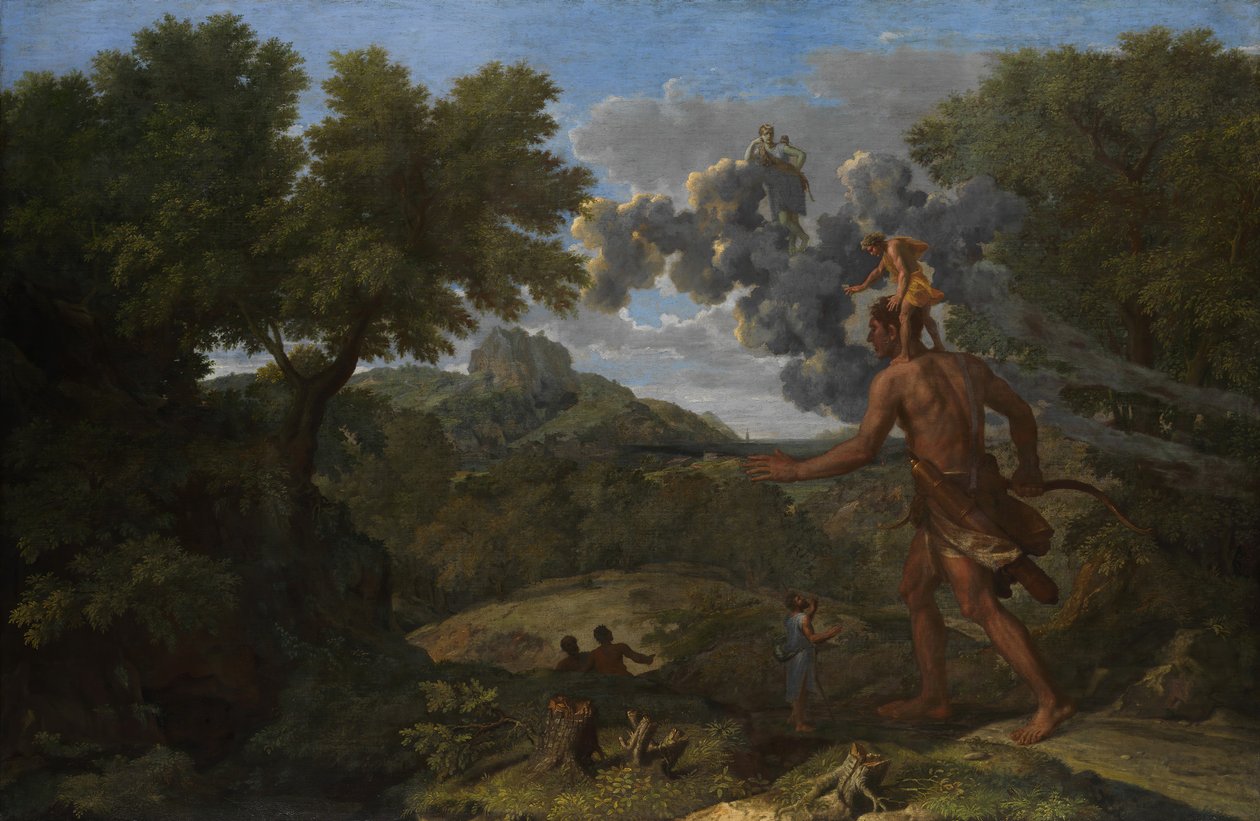 Slepý Orion hledá vycházející slunce, 1658. od Nicolas Poussin