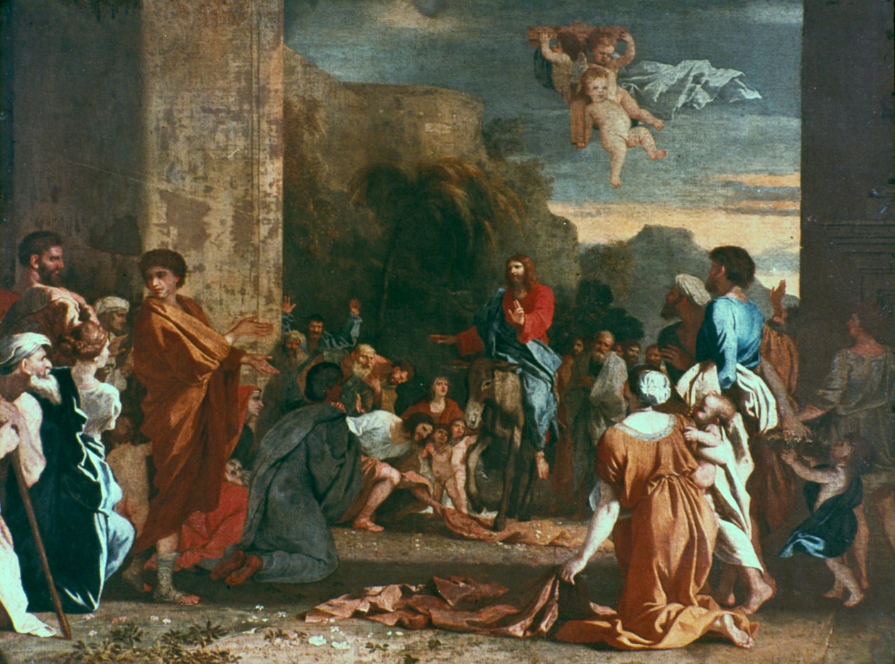 Ježíš vstupuje do Jeruzaléma, c1630 od Nicolas Poussin