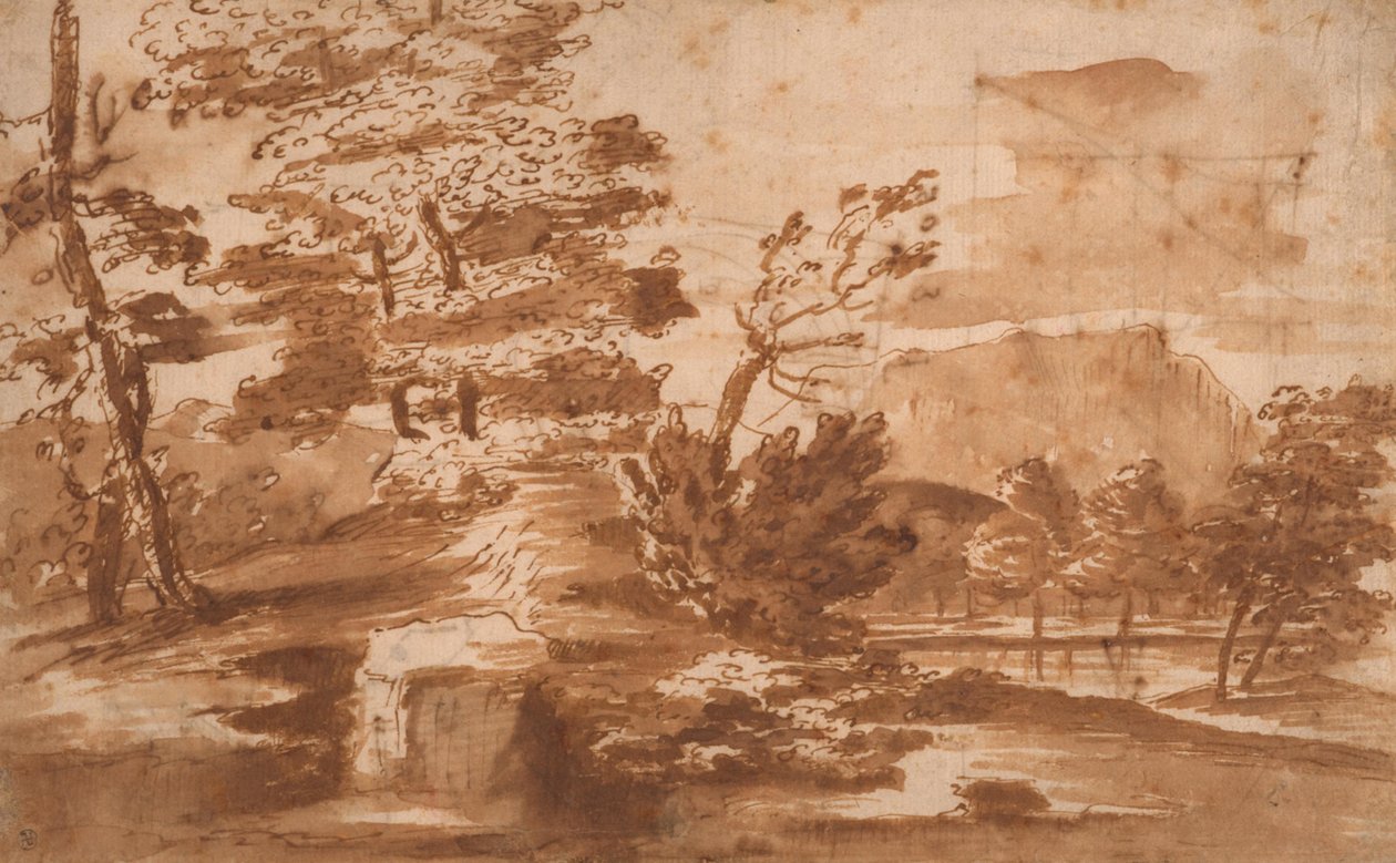 Krajina (přední strana) od Nicolas Poussin
