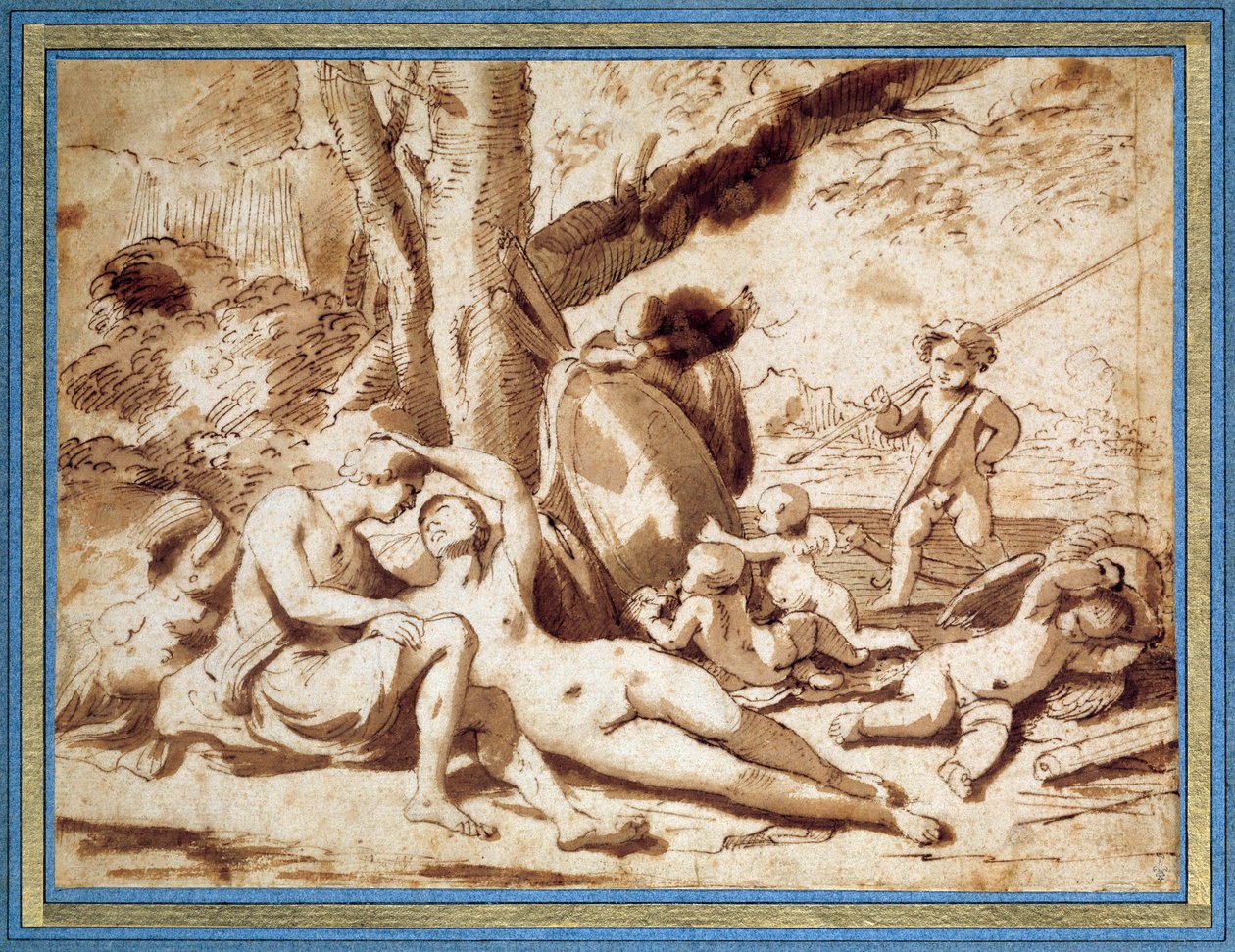 Mars a Venuše od Nicolas Poussin