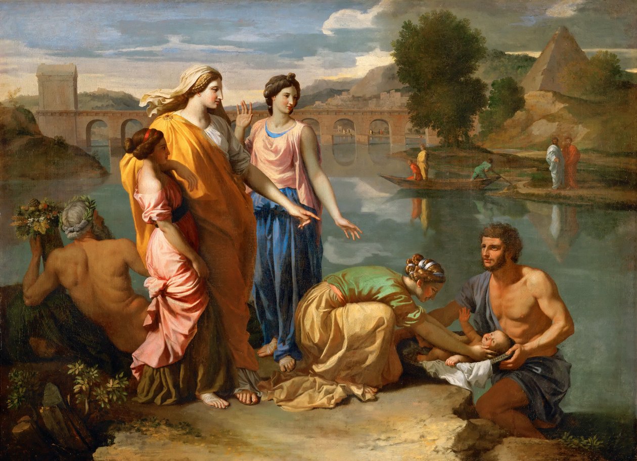 Mojžíš zachráněn z vody od Nicolas Poussin