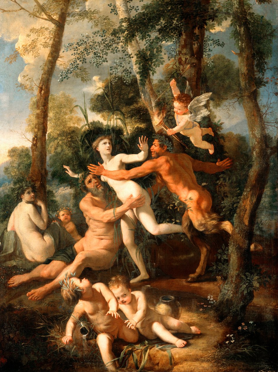 Pan a Syrinx od Nicolas Poussin