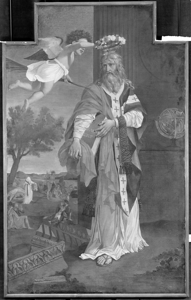 Svatý Denis korunovaný andělem od Nicolas Poussin