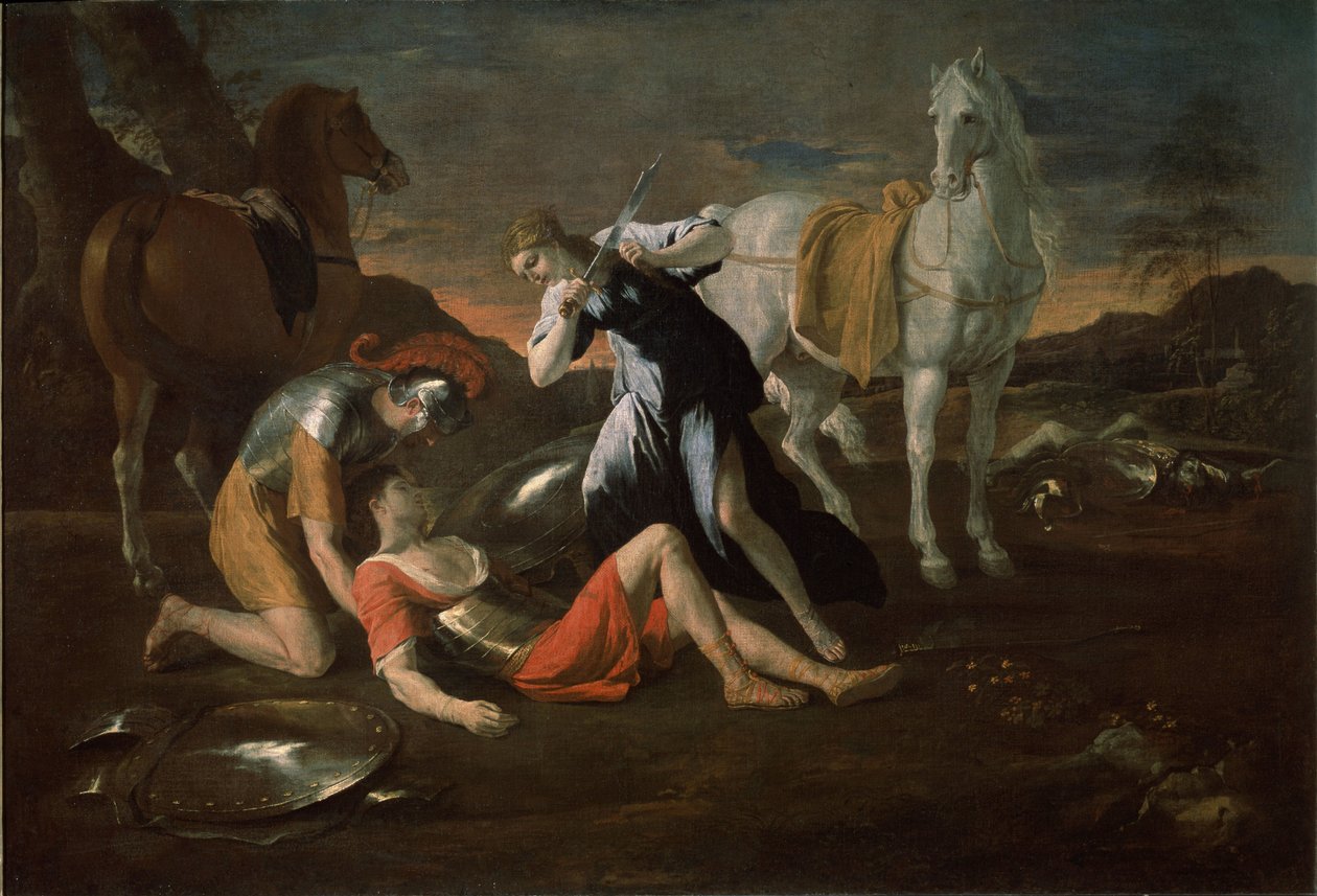 Tancred a Erminia, 1631 od Nicolas Poussin