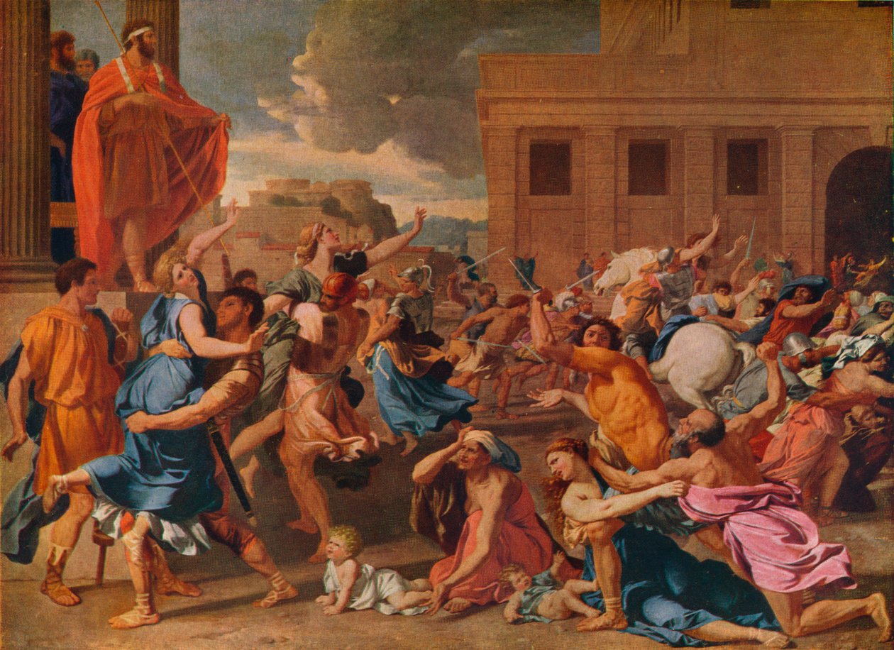 Únos sabinských žen, c1633 od Nicolas Poussin