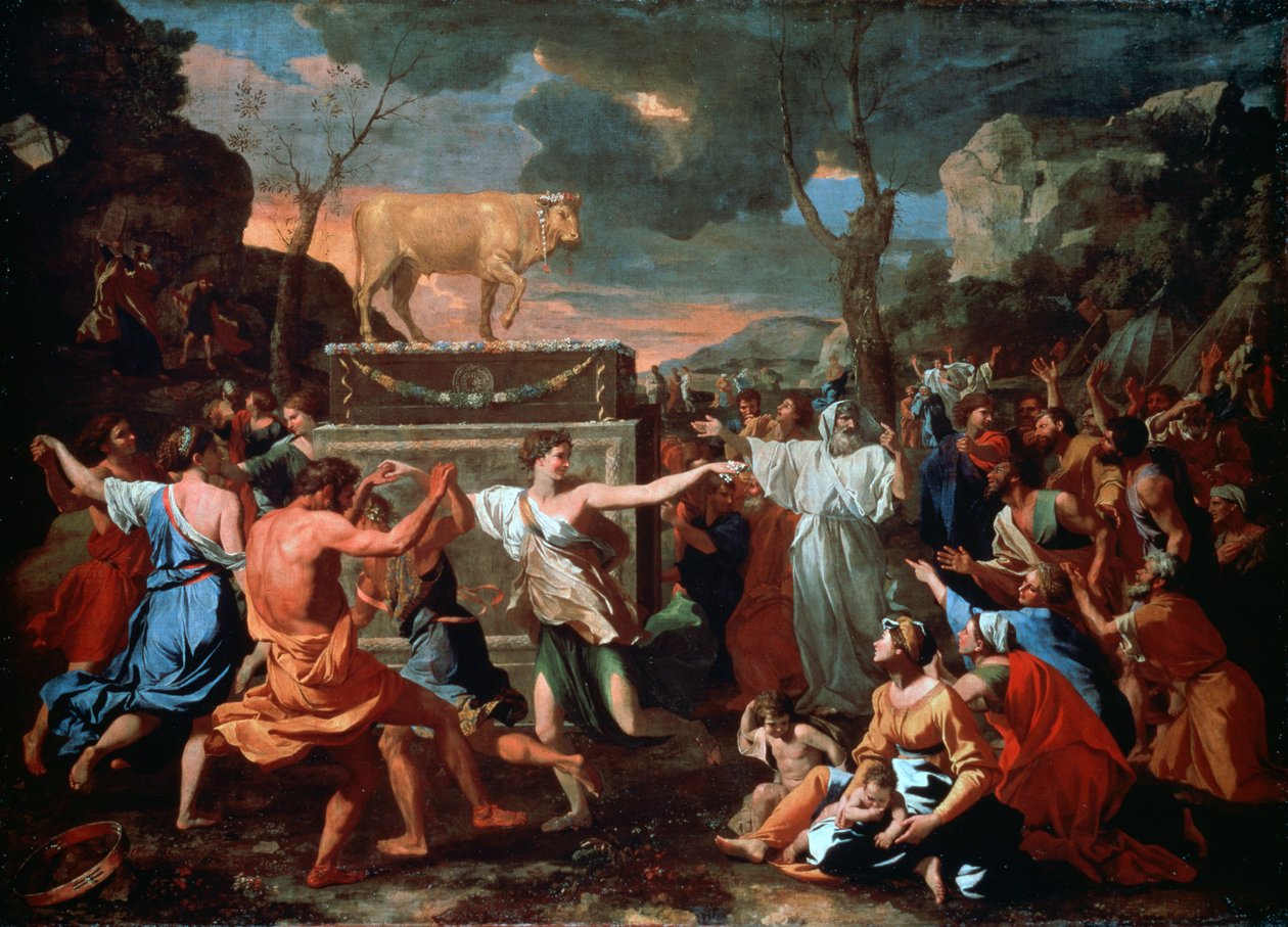 Klanění zlatého telete, c1635 od Nicolas Poussin