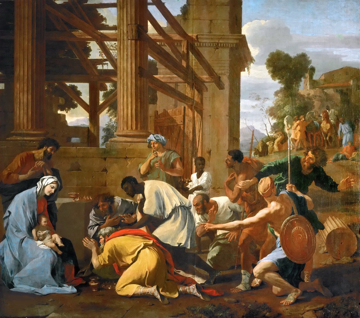 Klanění tří králů, 1633. od Nicolas Poussin
