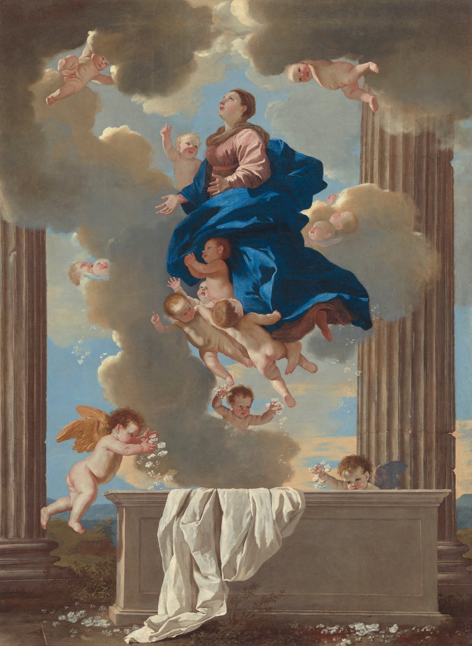 Nanebevzetí Panny Marie, kolem 1630-32 od Nicolas Poussin