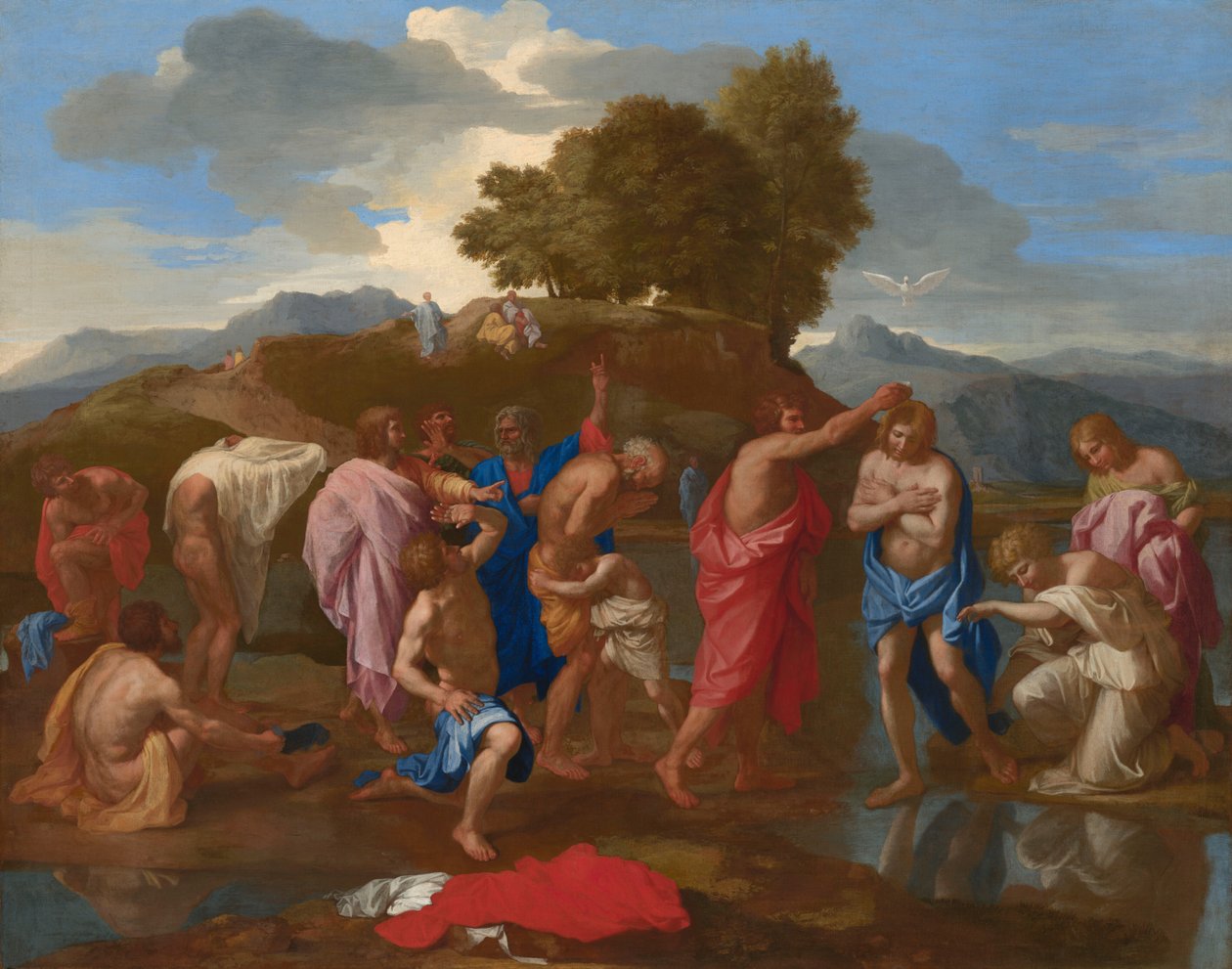 Die Taufe Christi od Nicolas Poussin