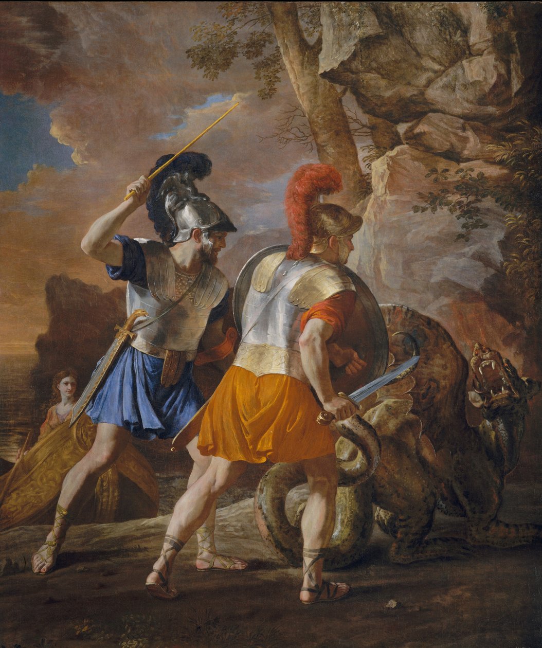 The Companions of Rinaldo, c.1633 (olej na plátně) od Nicolas Poussin