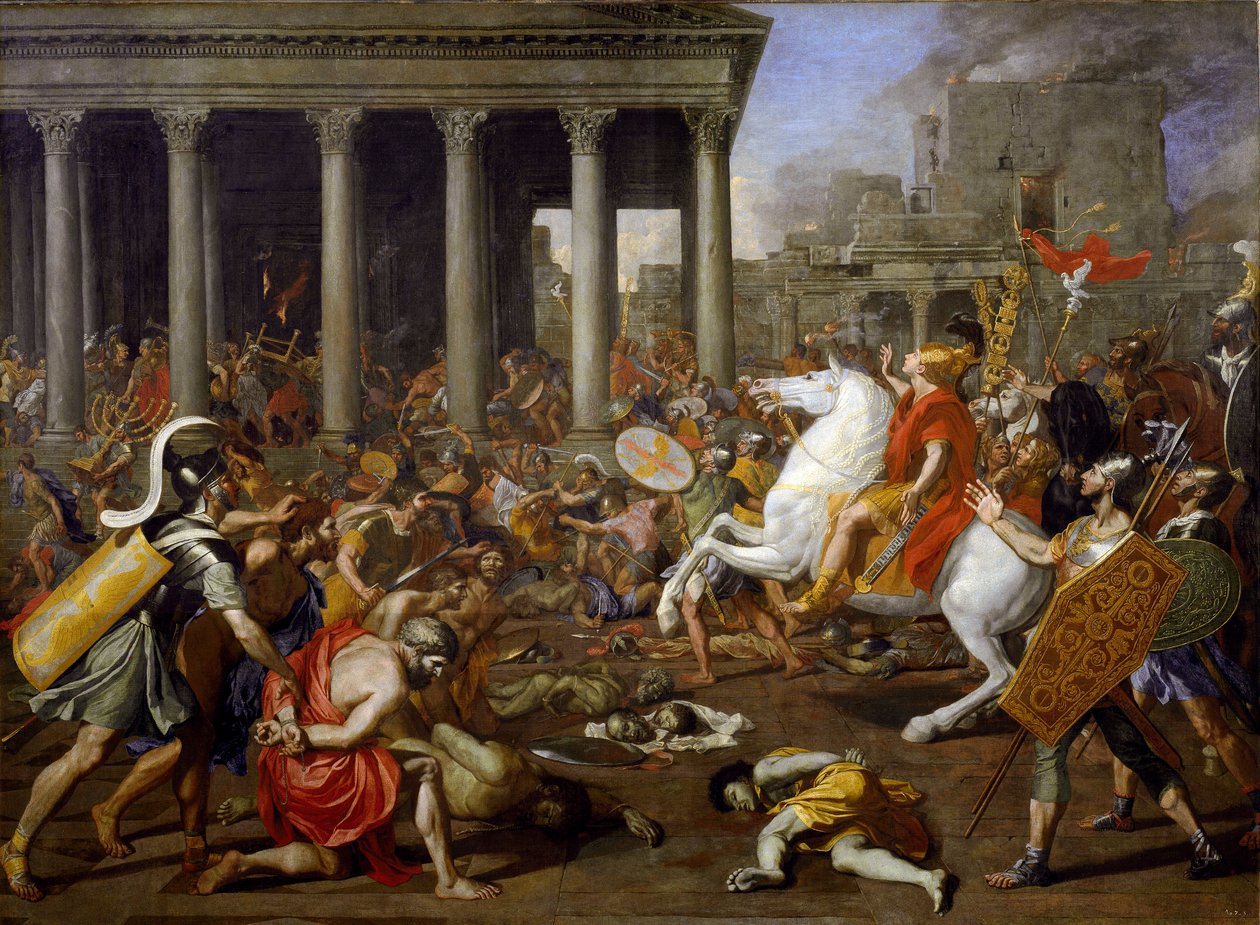 Zničení chrámů v Jeruzalémě Titem od Nicolas Poussin