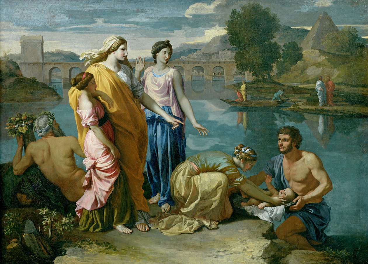Nalezení Mojžíše od Nicolas Poussin