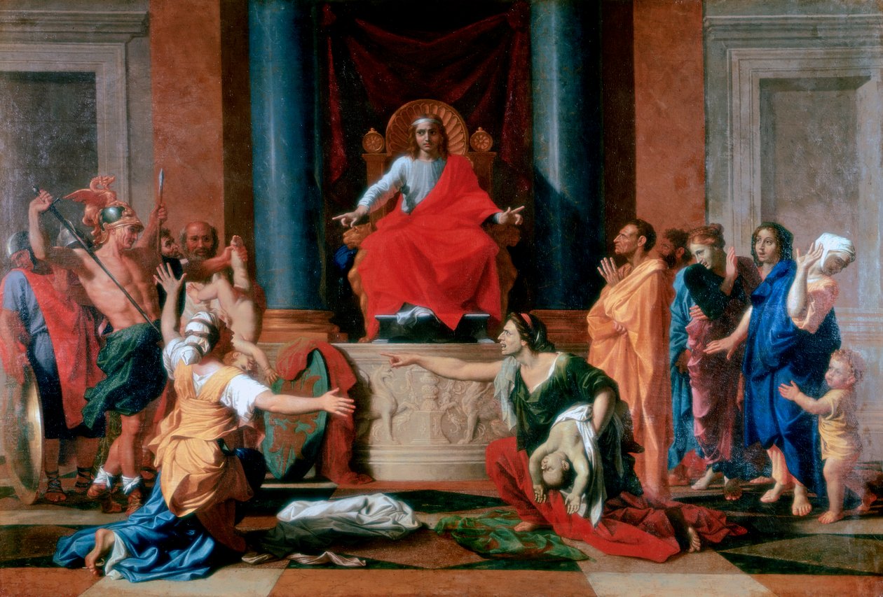 Šalamounův soud, 1649 od Nicolas Poussin