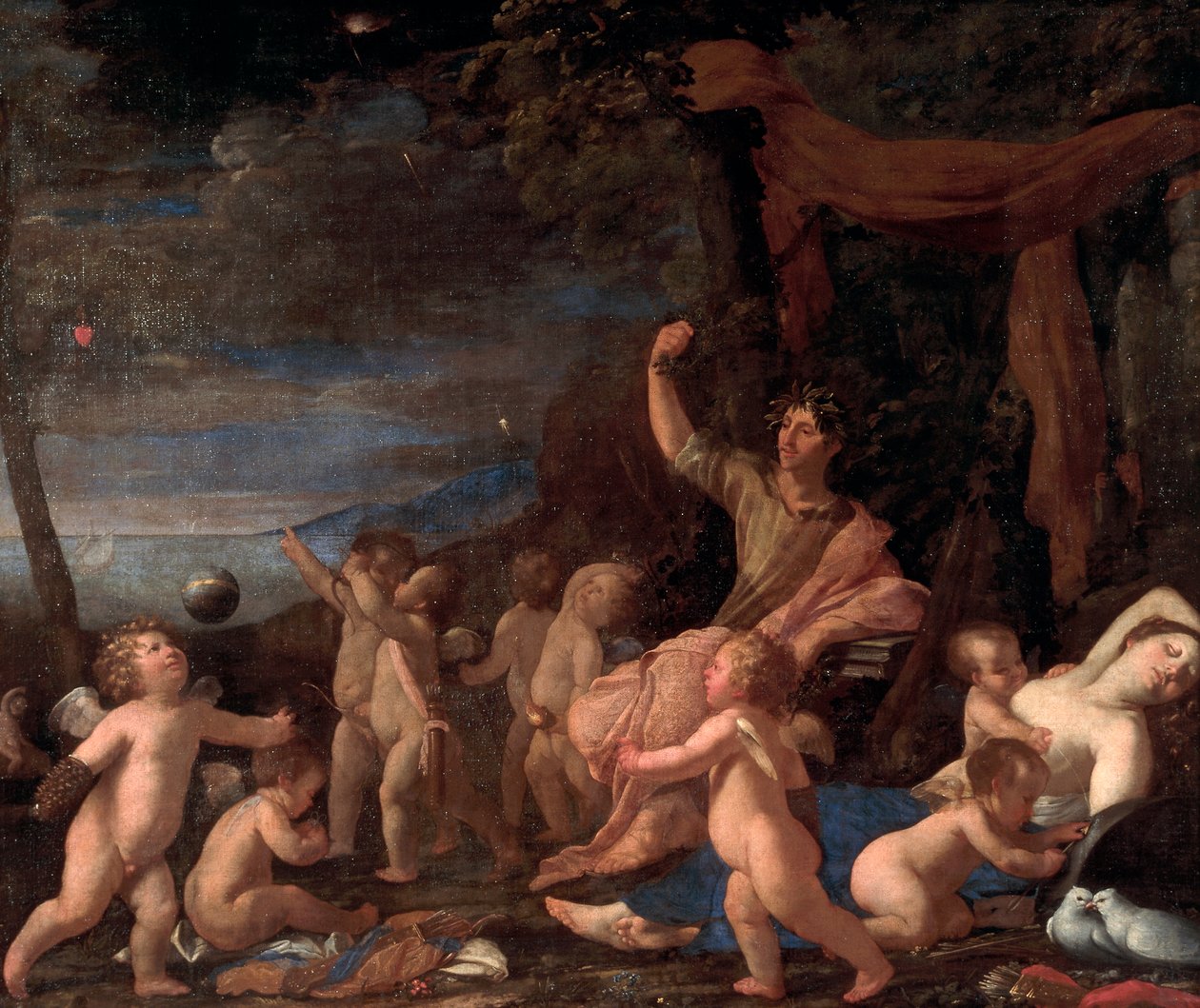 Ovidiův triumf (olej na plátně) od Nicolas Poussin
