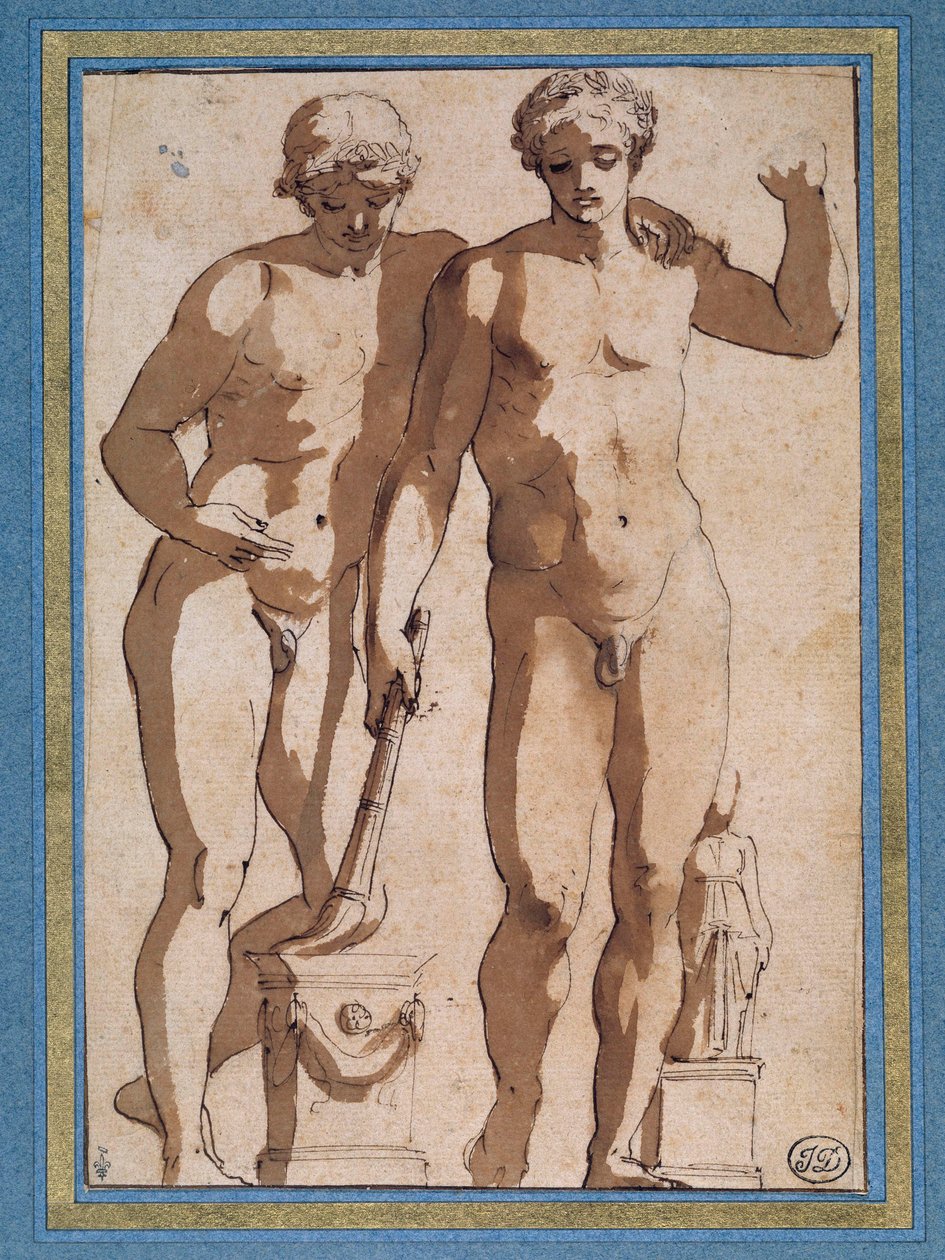 Dva sportovci od Nicolas Poussin