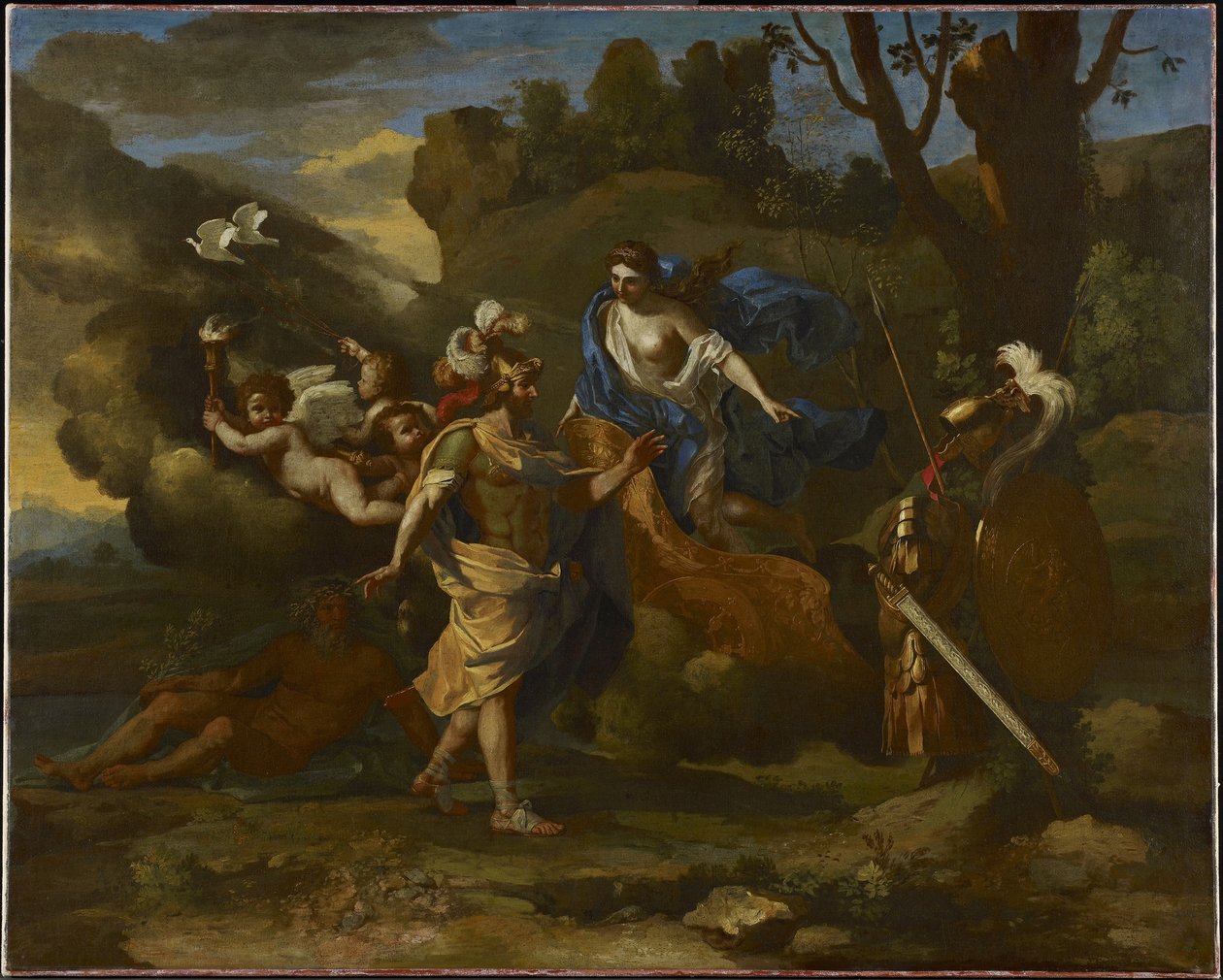 Venuše, matka Aenea, představuje mu paže kované Vulkánem, kolem roku 1635 (olej na plátně) od Nicolas Poussin