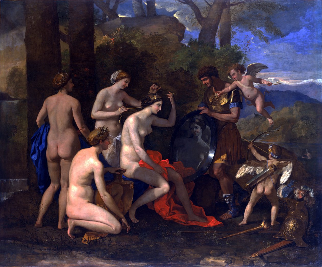 Venuše a Mars od Nicolas Poussin