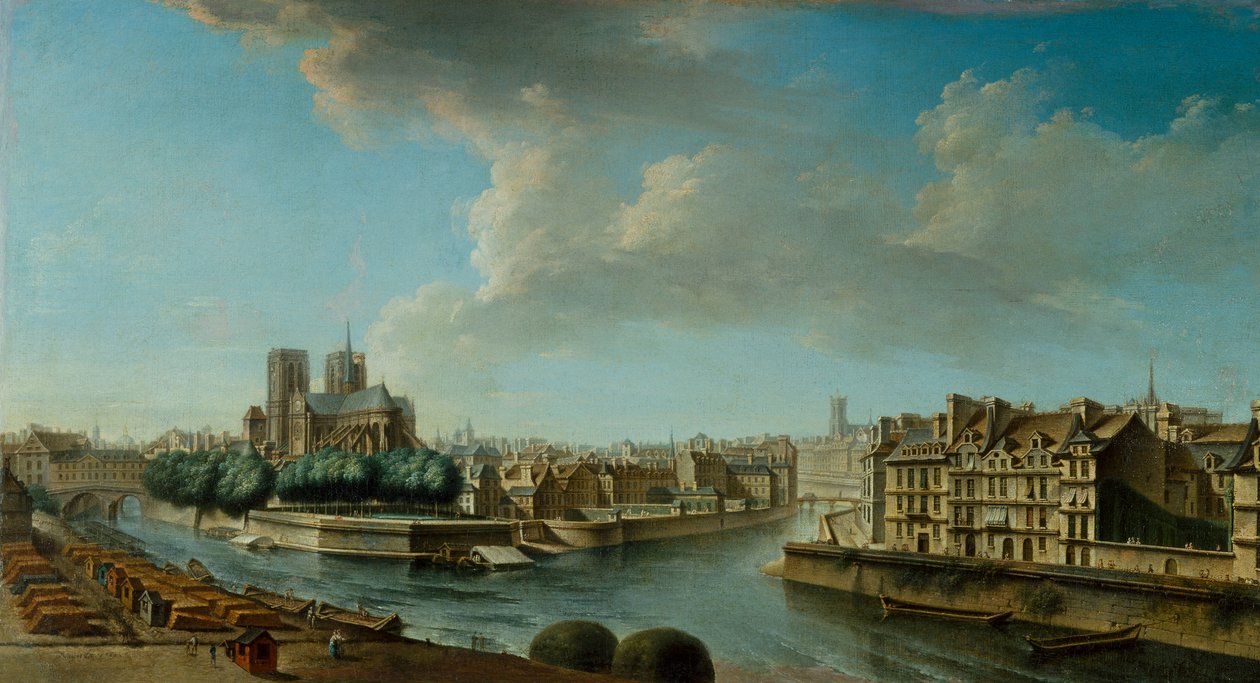 Notre Dame ja Ile Saint-Louisin länsikärki od Nicolas Raguenet