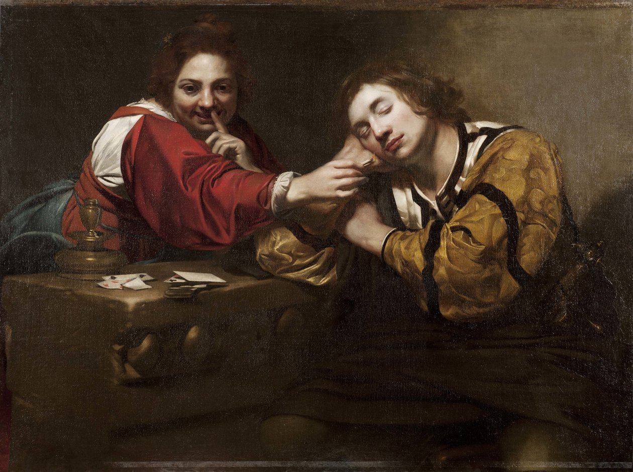 Sleeper Probuzen mladou ženou se zapáleným knotem od Nicolas Regnier