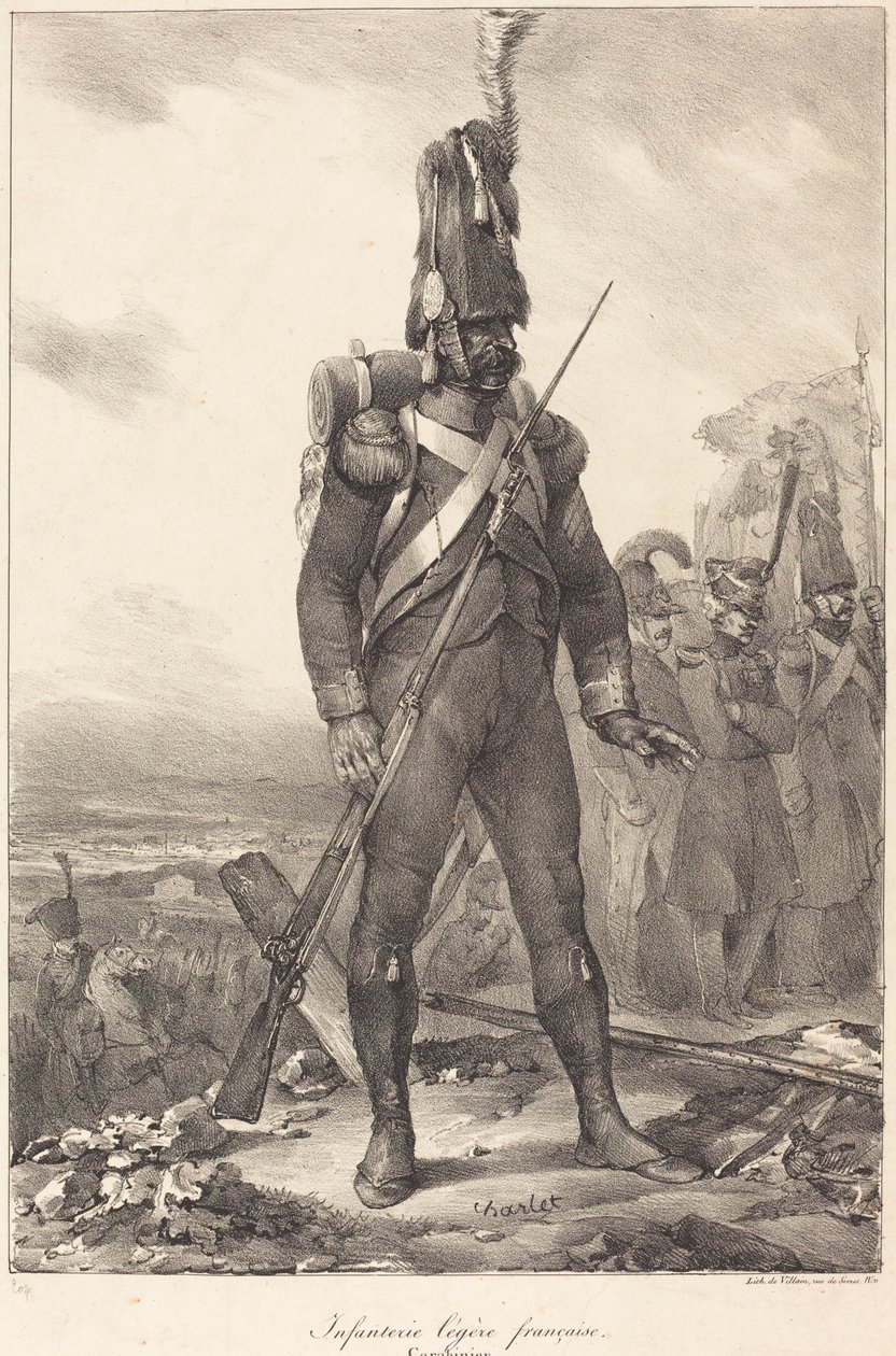 Francouzská lehká pěchota, střelec od Nicolas Toussaint Charlet