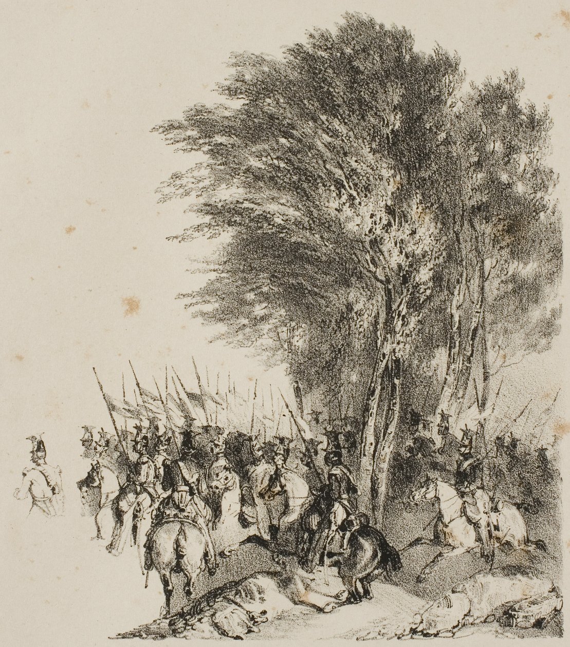 Lancerové na březen od Nicolas Toussaint Charlet