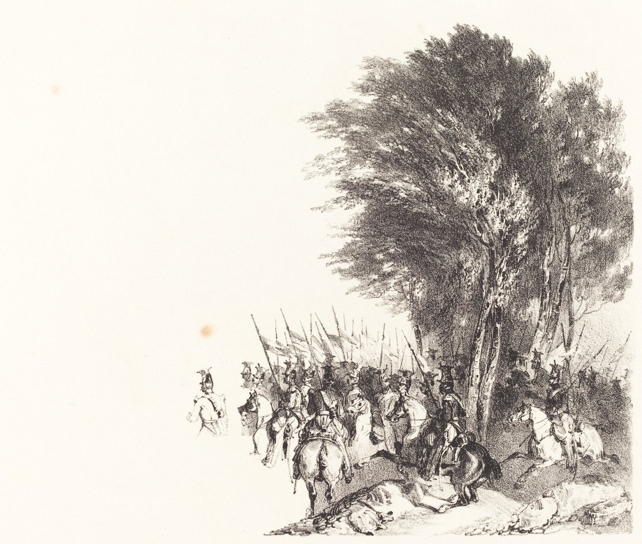 Lancerové na březen od Nicolas Toussaint Charlet