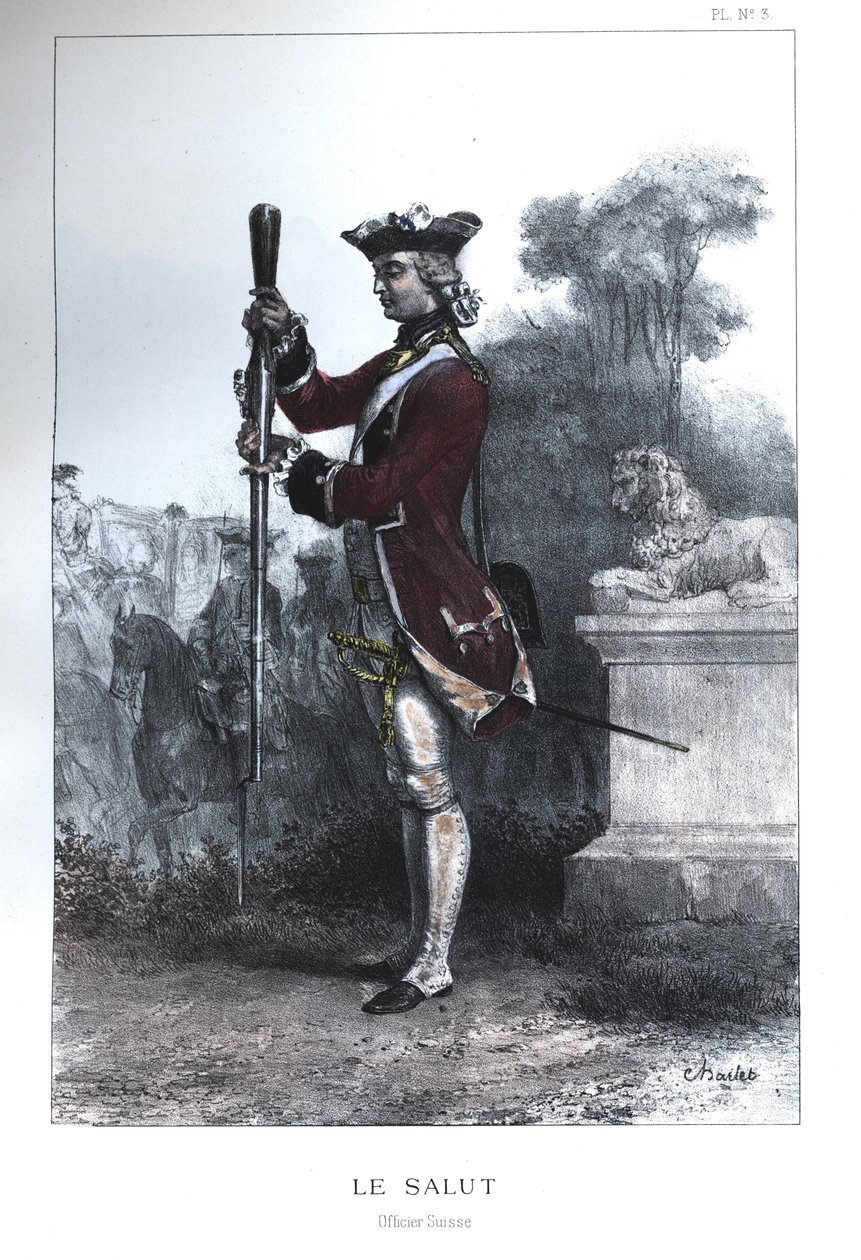 Důstojník švýcarské gardy od Nicolas Toussaint Charlet
