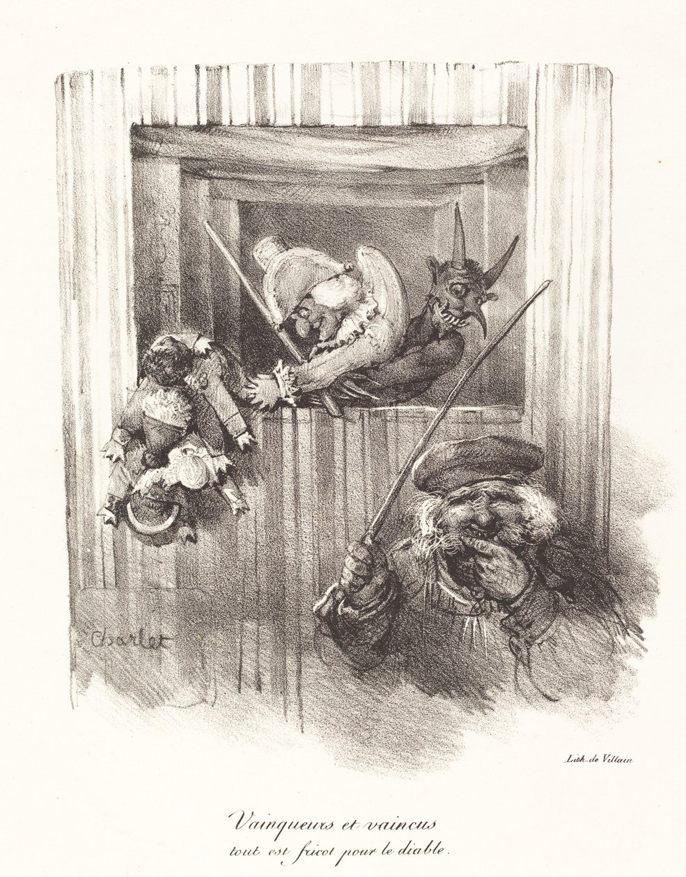 Vítězové a poražení, všechno jídlo pro ďábla (The Vanquishers and the Vanquished, All Food for the Devil) od Nicolas Toussaint Charlet