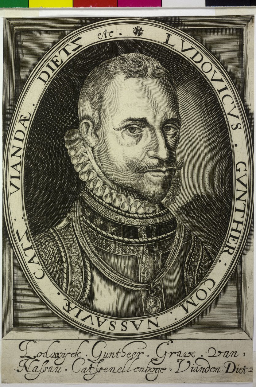 Hrabě Nassau-Dillenburg Lewis Guenther od Nicolas de Clerck
