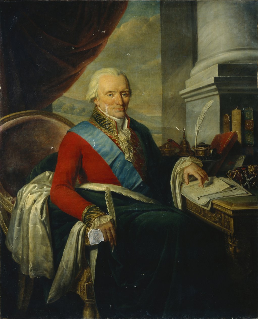 Portrét prince Michaila Michajloviče Ščerbatova 1733-1790, konec 18. stol. od Nicolas de Courteille
