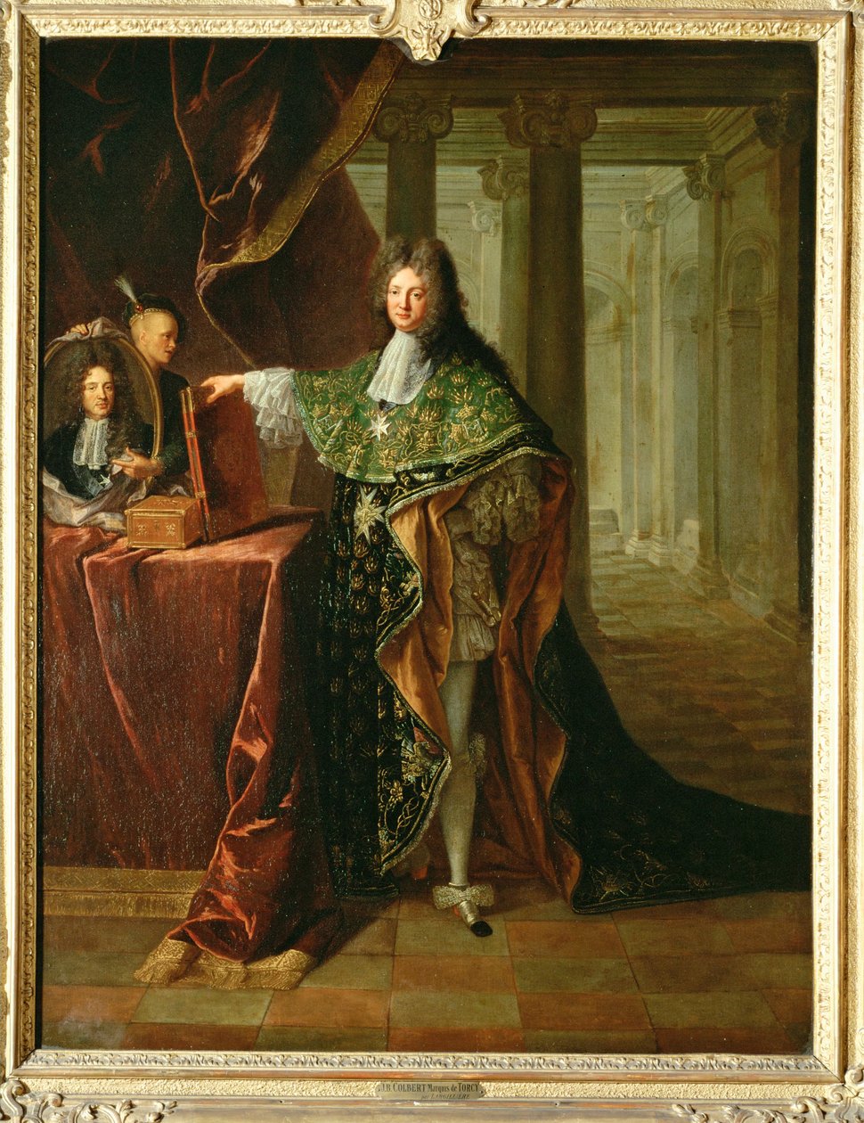 Jean-Baptiste Colbert, markýz de Torcy, synovec velkého Colberta ;ministr a diplomat ve službách Ludvíka XIV... (malba na plátně) od Nicolas de Largillière