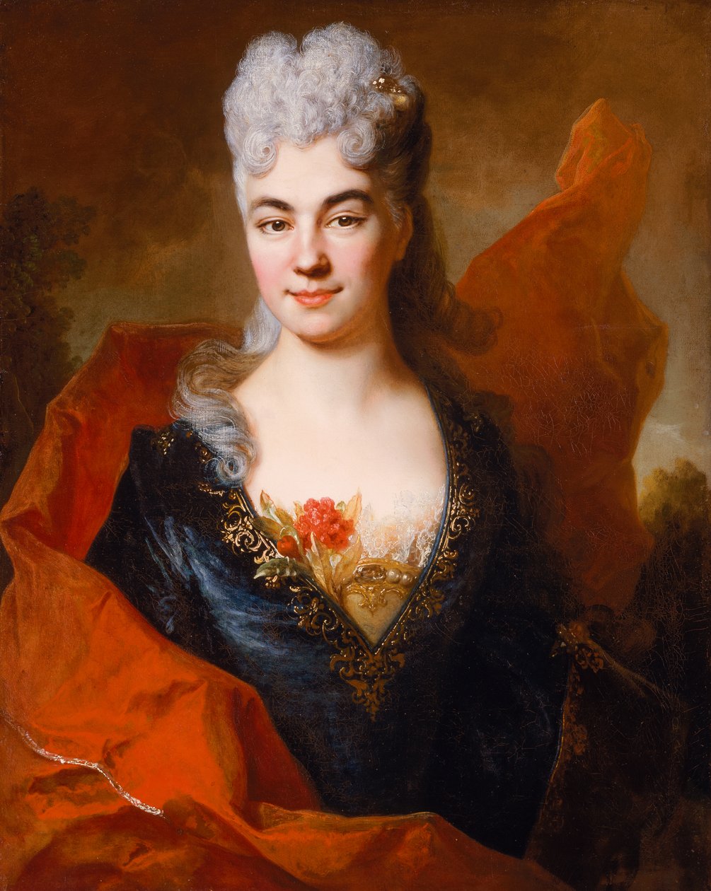Portrét Brigitte Ansartové, kolem roku 1704 (olej na plátně) od Nicolas de Largillière