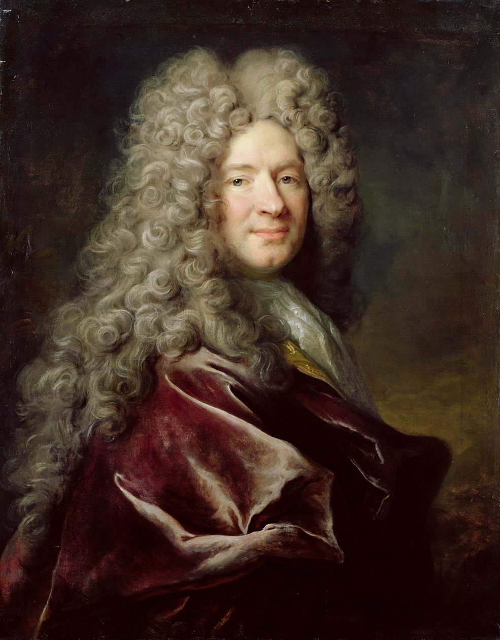 Portrét muže ve fialovém rouchu, cca 1700 (olej na plátně) od Nicolas de Largillière