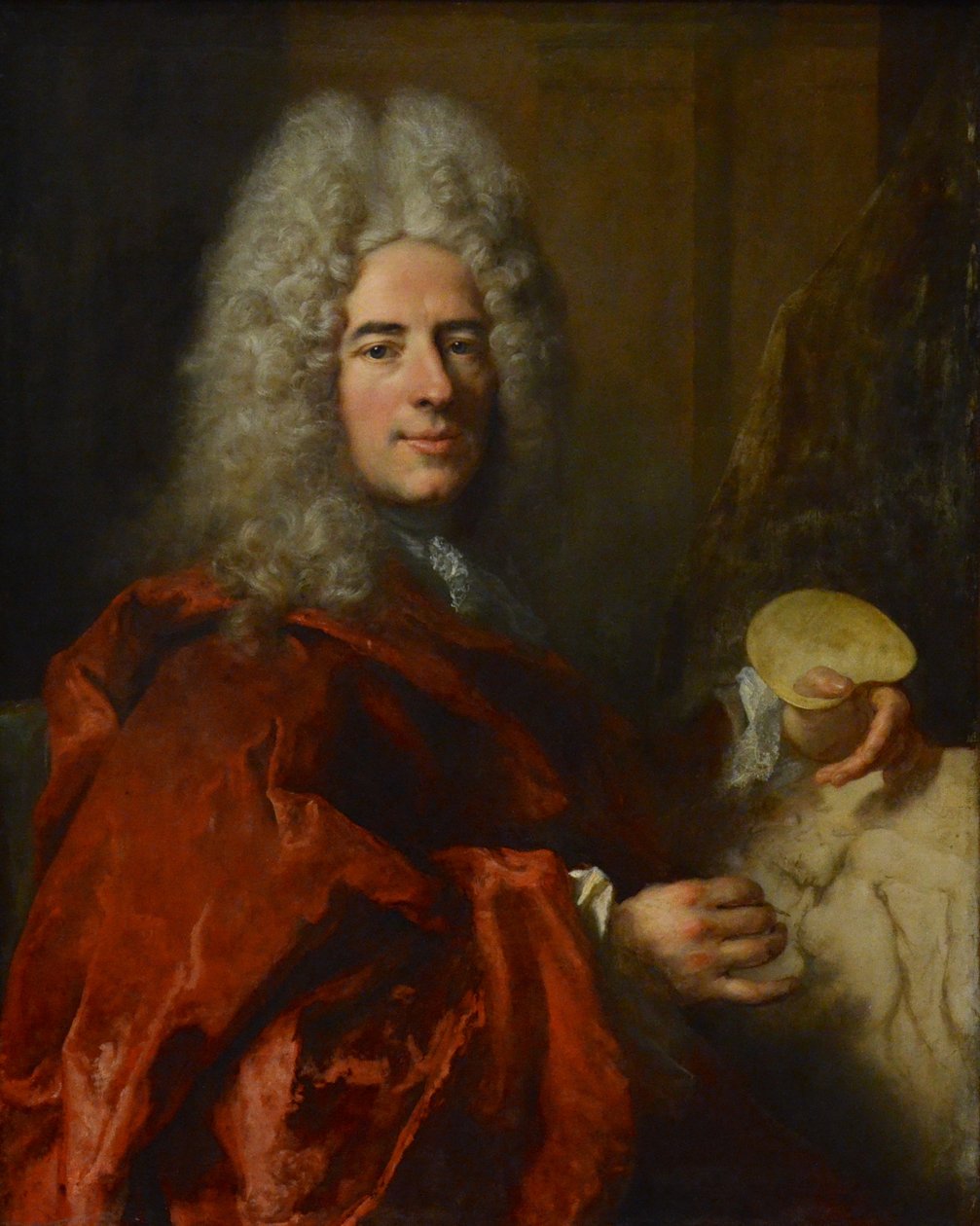 Portrét Jacquese-Antoina Arlauda kopírujícího Michelangelovu Lédu od Nicolas de Largillière