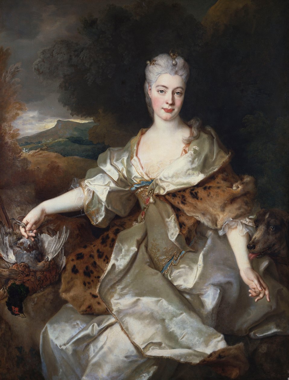 Portrét hraběnky z Noirmontu jako Diana od Nicolas de Largillière