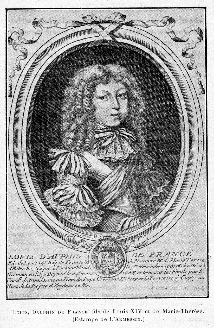Cabanès, výchova knížat012 Ludvík, francouzský dauphin, syn Ludvíka XIV. a Marie Terezie od Nicolas de Larmessin