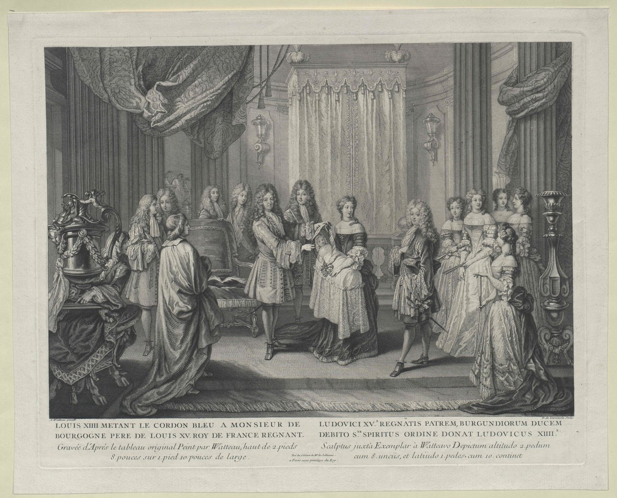 Francouzský král Ludvík XIV (rytina) od Nicolas de Larmessin