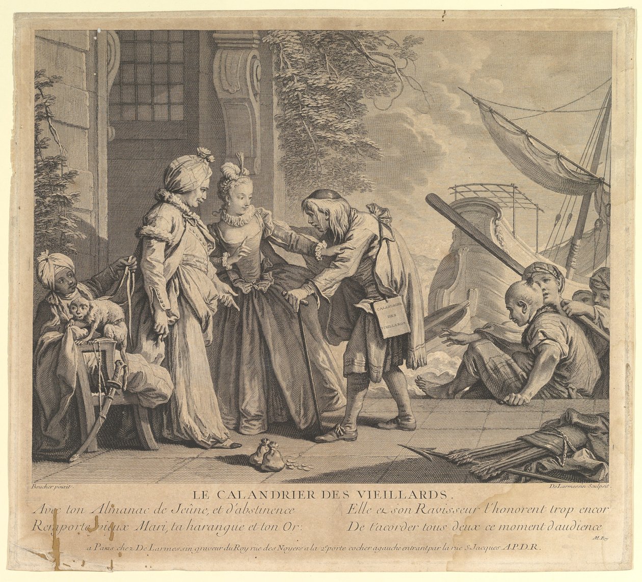Kalendář starých mužů, od Suite dEstampes Nouve..., 18. století. od Nicolas de Larmessin